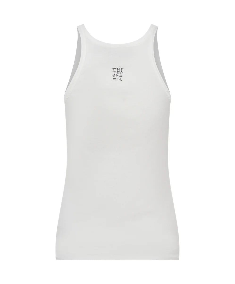 ONE TEASPOON Womens One Teaspoon Fine Ribbed Singlet in White