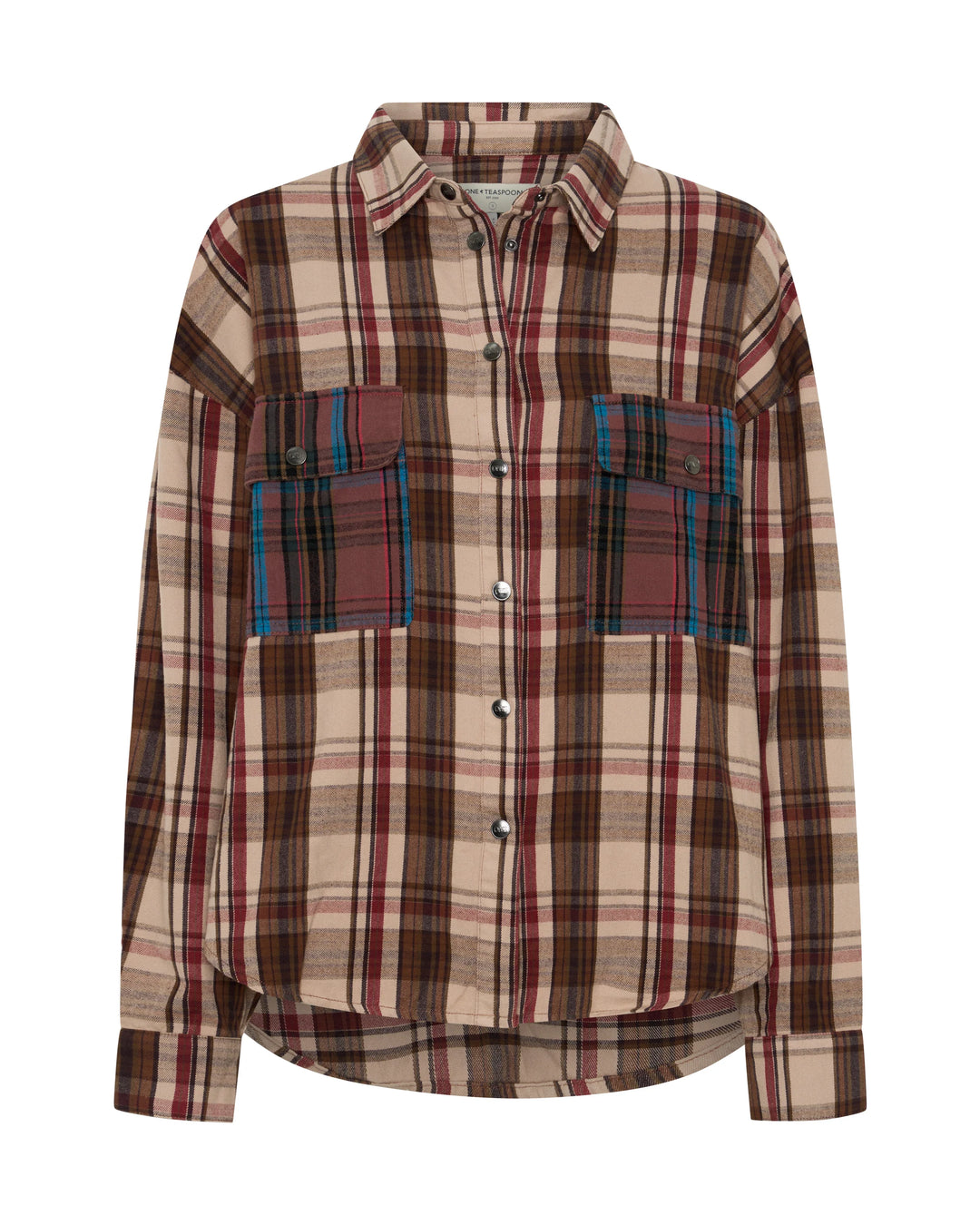 ONE TEASPOON Womens Prairie Check Daria Shirt in Sand Check, WOMENS TOPS & SHIRTS, OneTeaspoon, Elwood 101