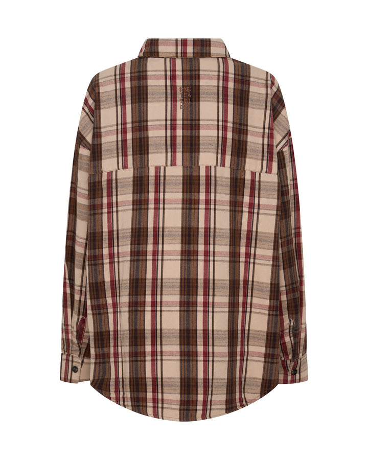 ONE TEASPOON Womens Prairie Check Daria Shirt in Sand Check, WOMENS TOPS & SHIRTS, OneTeaspoon, Elwood 101