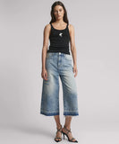 ONE TEASPOON Womens Sunset Blue 720's Mid Waist Long Length Denim Shorts - Sunset Blue, WOMENS SHORTS, OneTeaspoon, Elwood 101