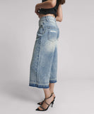 ONE TEASPOON Womens Sunset Blue 720's Mid Waist Long Length Denim Shorts - Sunset Blue, WOMENS SHORTS, OneTeaspoon, Elwood 101