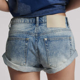 ONE TEASPOON Womens Sunset Blue Bandits Low Waist Denim Shorts - Sunset Blue, WOMENS SHORTS, OneTeaspoon, Elwood 101