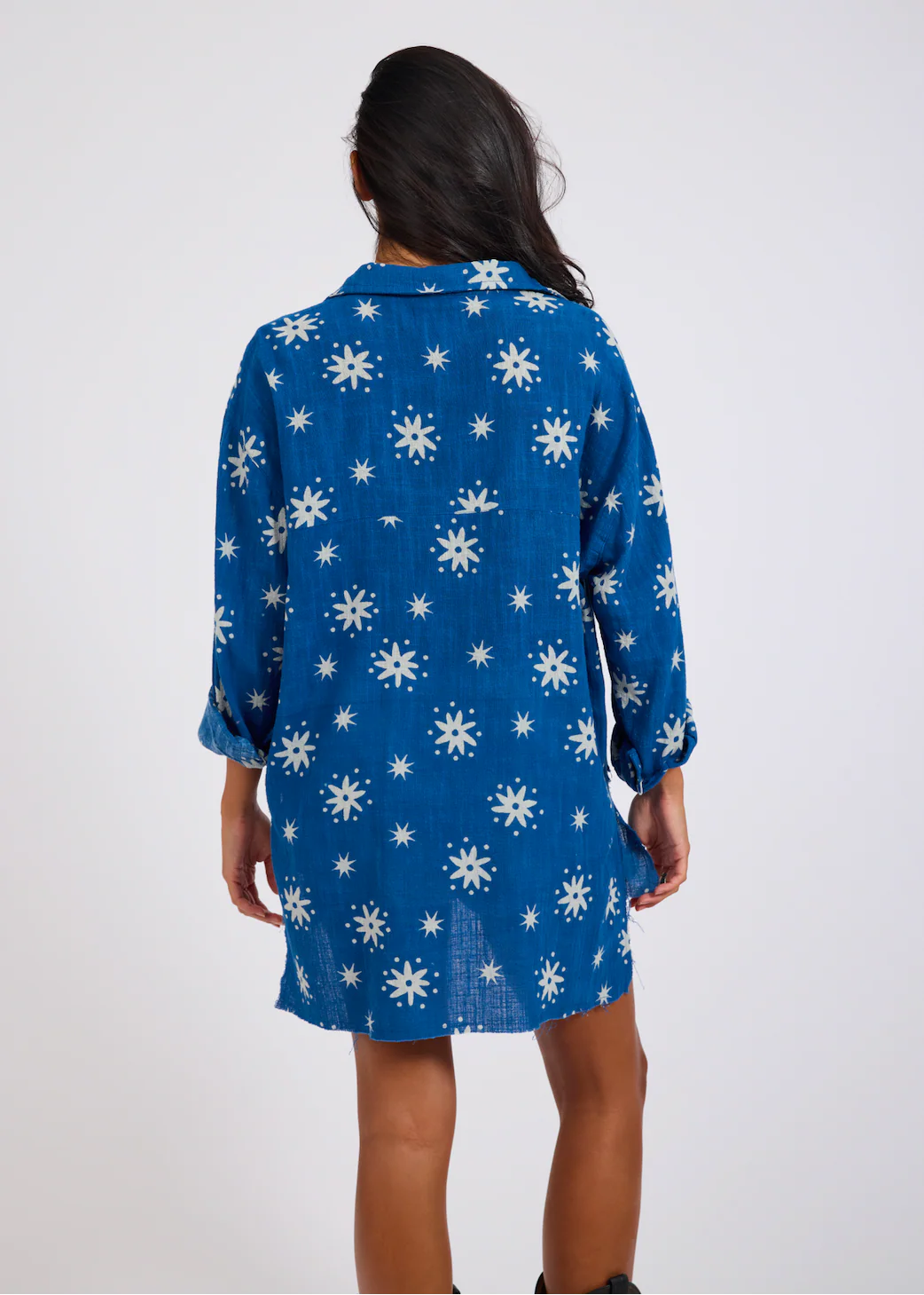 ONE TEASPOON Womens Supernova Muslin Shirt in Blue