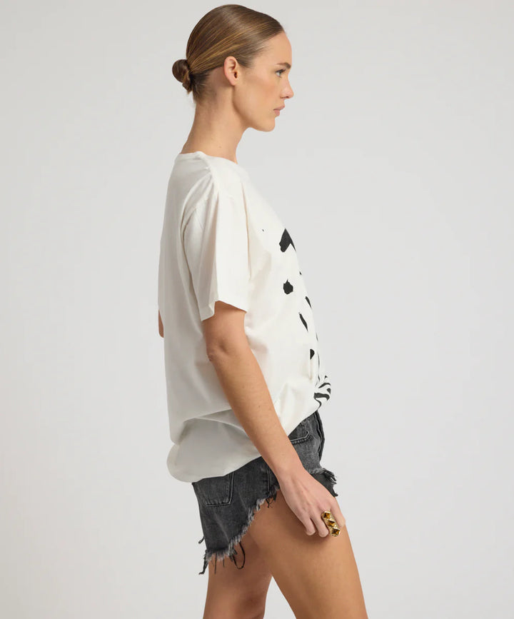 ONE TEASPOON Womens This Is Not A Dream Boyfriend Tee in White