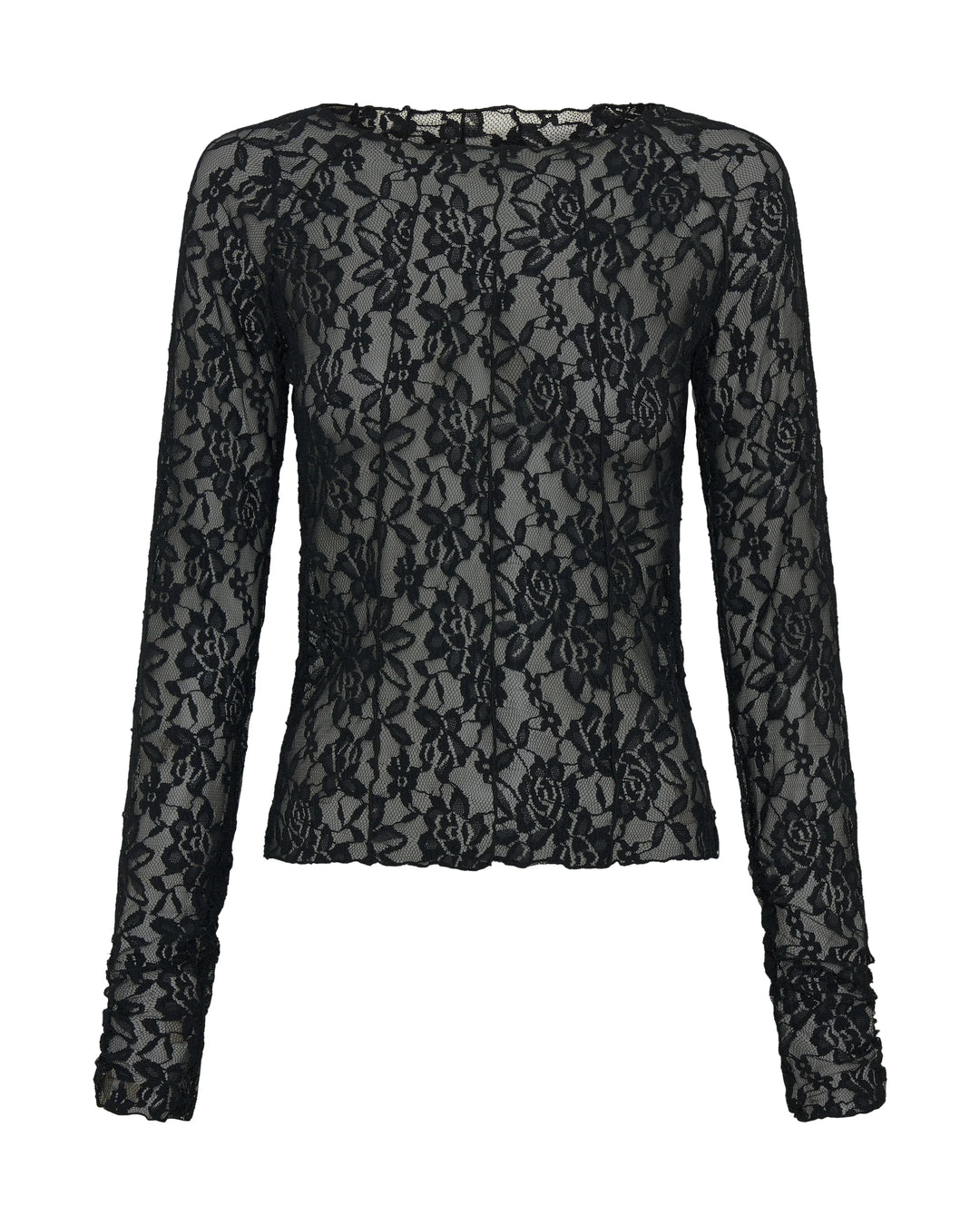ONE TEASPOON Womens Wednesday Lace Long Sleeve Top in Black