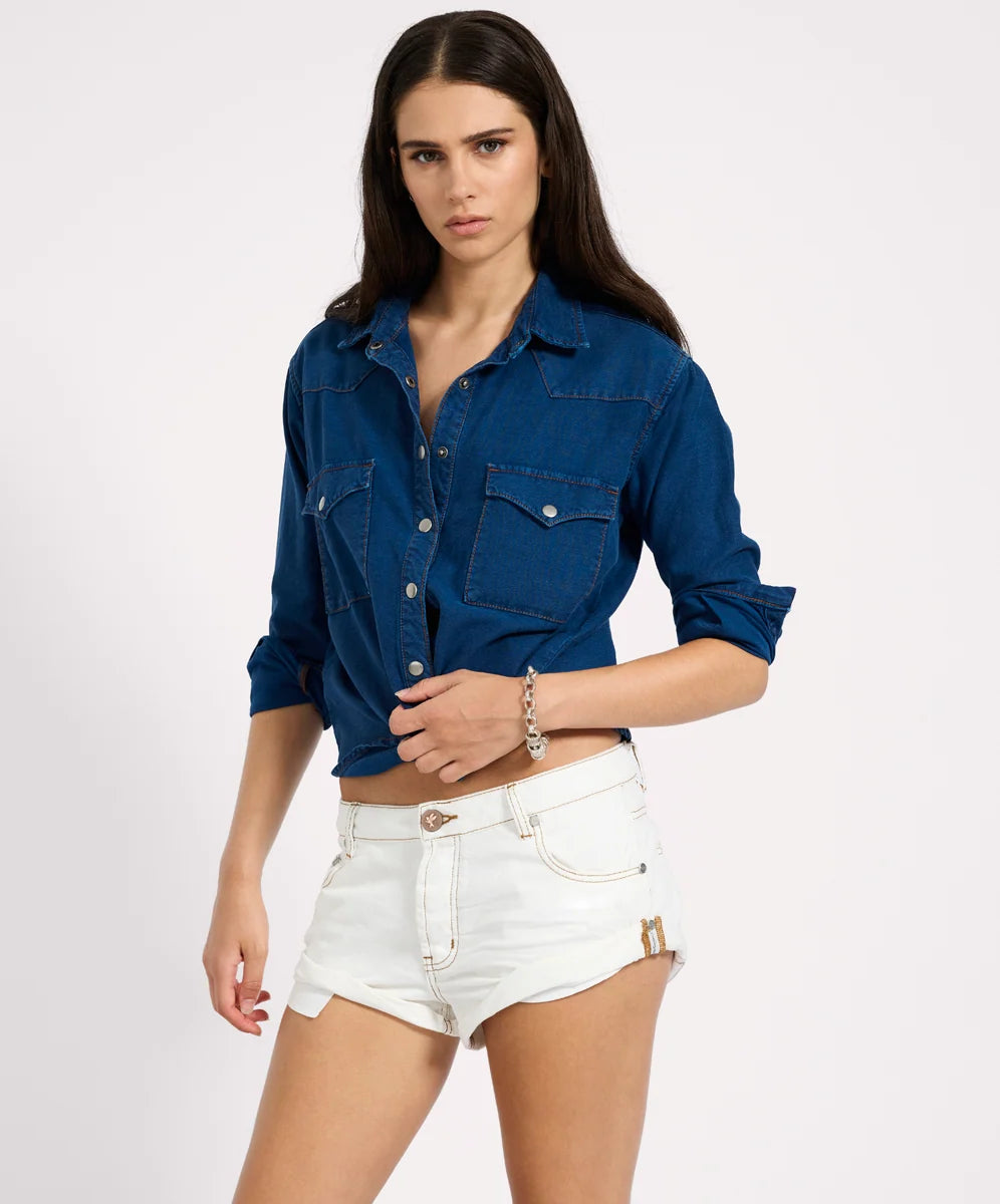 ONE TEASPOON Womens White Beauty 2027 Low Waist Denim Shorts, WOMENS SHORTS, OneTeaspoon, Elwood 101