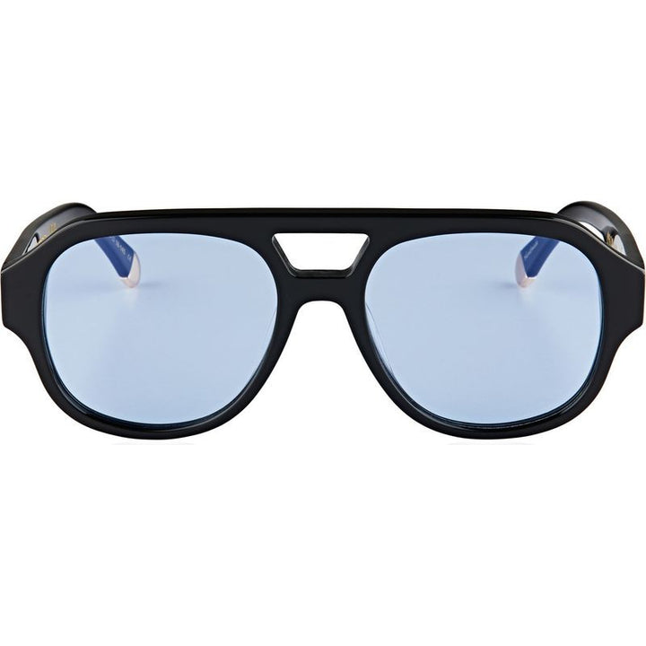 OSCAR & FRANK Le Style Sunglasses Gloss Black/ Blue Lens, SUNGLASSES UNISEX, OSCAR & FRANK, Elwood 101