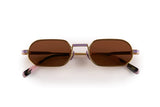 OSCAR & FRANK Mr Zuzu Sunglasses Gold Titanium/ Brown Lens, SUNGLASSES UNISEX, OSCAR & FRANK, Elwood 101