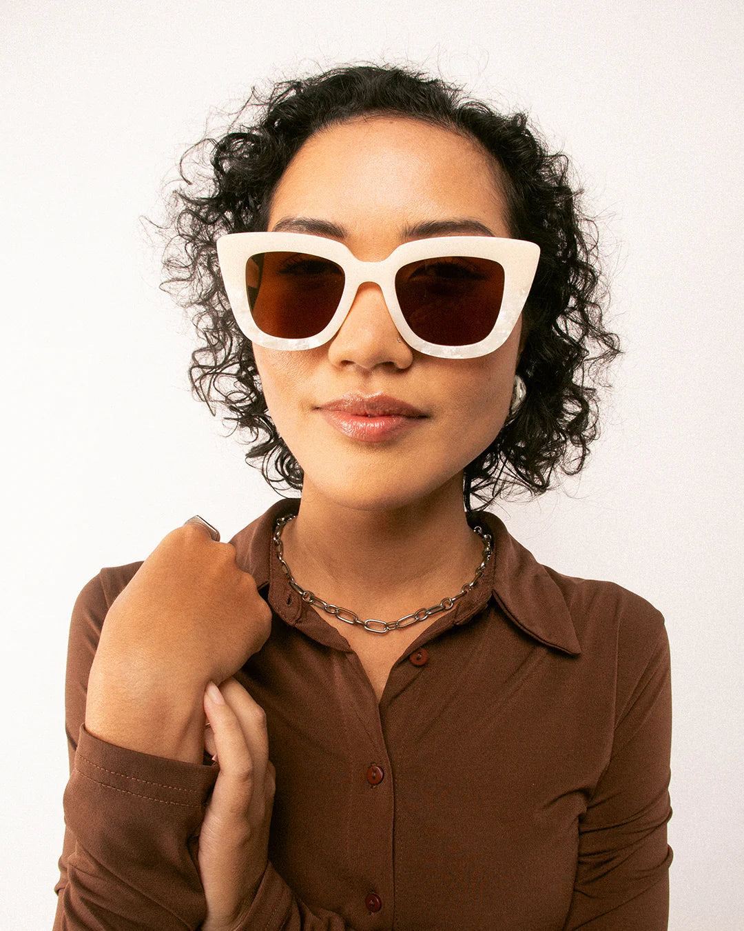 OSCAR & FRANK Fairfax & 3rd Sunglasses - Cream Pearl, SUNGLASSES UNISEX, OSCAR & FRANK, Elwood 101