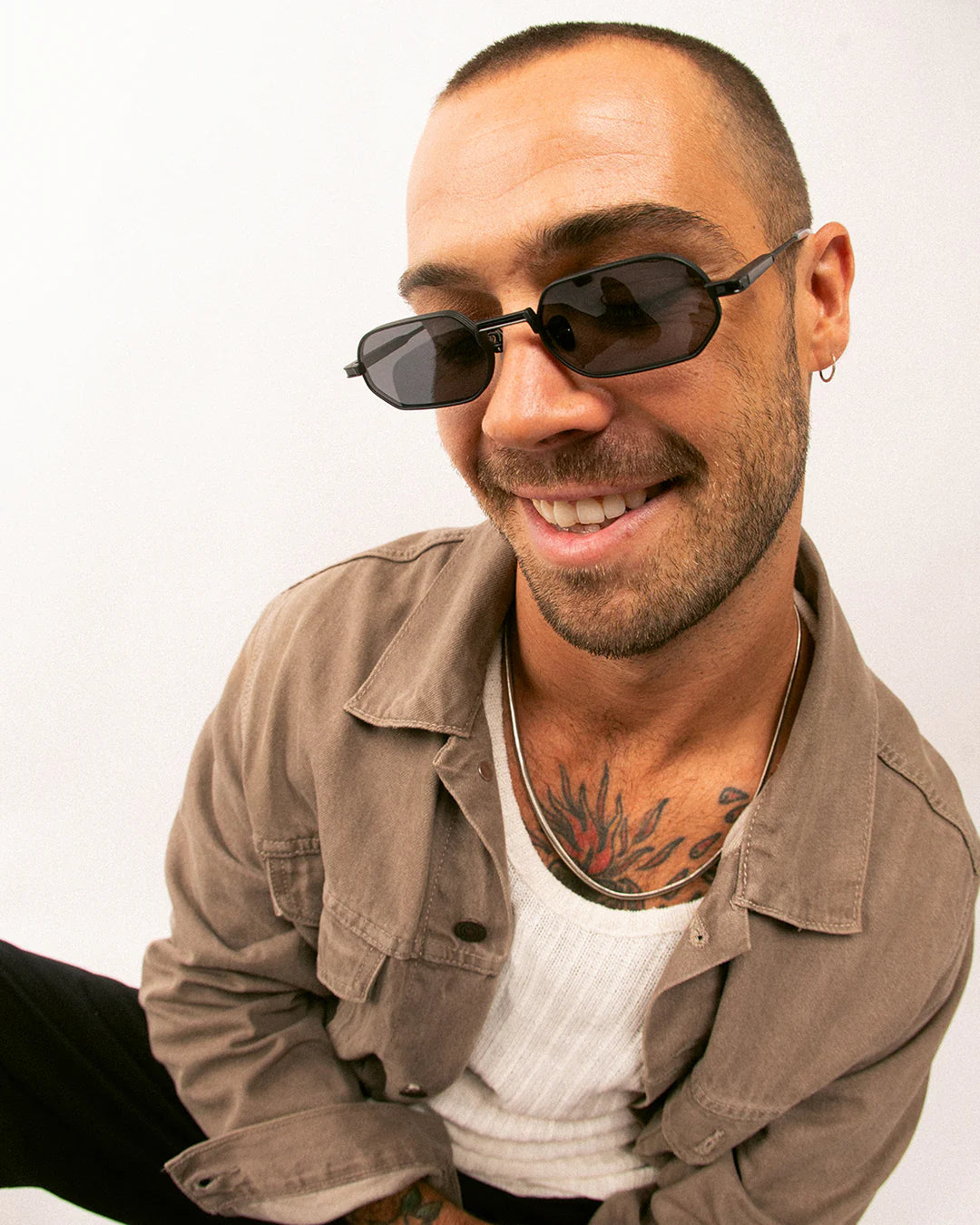 OSCAR & FRANK Mr Zuzu Sunglasses  Matte Black Titanium / Grey Lens, SUNGLASSES UNISEX, OSCAR & FRANK, Elwood 101