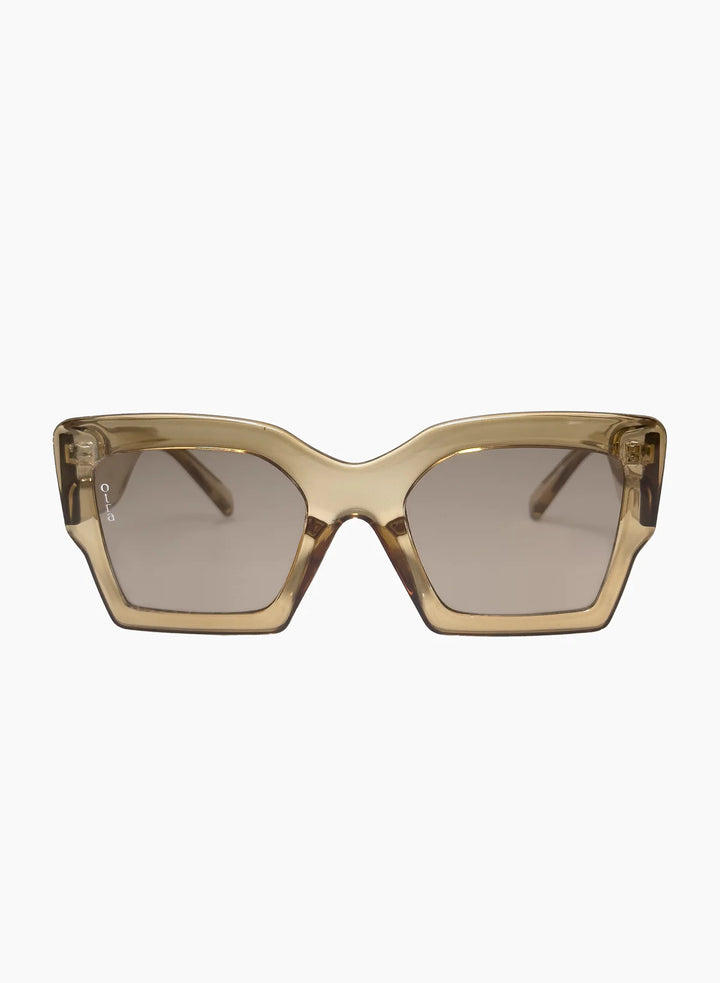 OTRA EYEWEAR Pipa Sunglasses- Transparent Gold/ Brown, SUNGLASSES UNISEX, OTRA EYEWEAR, Elwood 101