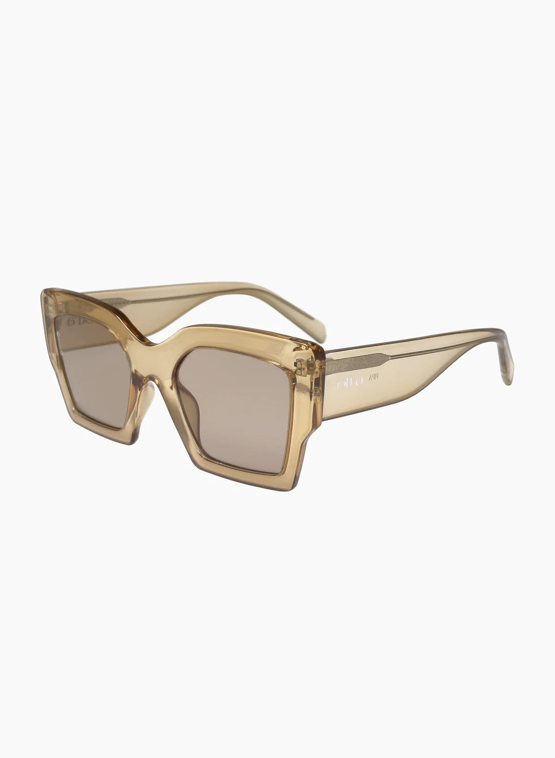 OTRA EYEWEAR Pipa Sunglasses- Transparent Gold/ Brown, SUNGLASSES UNISEX, OTRA EYEWEAR, Elwood 101