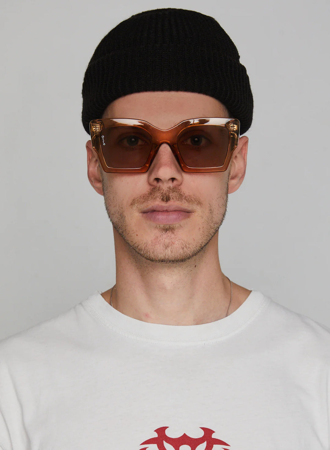 OTRA EYEWEAR Pipa Sunglasses- Transparent Gold/ Brown, SUNGLASSES UNISEX, OTRA EYEWEAR, Elwood 101