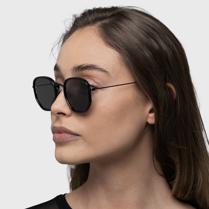 OTRA EYEWEAR Tate Sunglasses - Black/ Smoke, SUNGLASSES UNISEX, OTRA EYEWEAR, Elwood 101