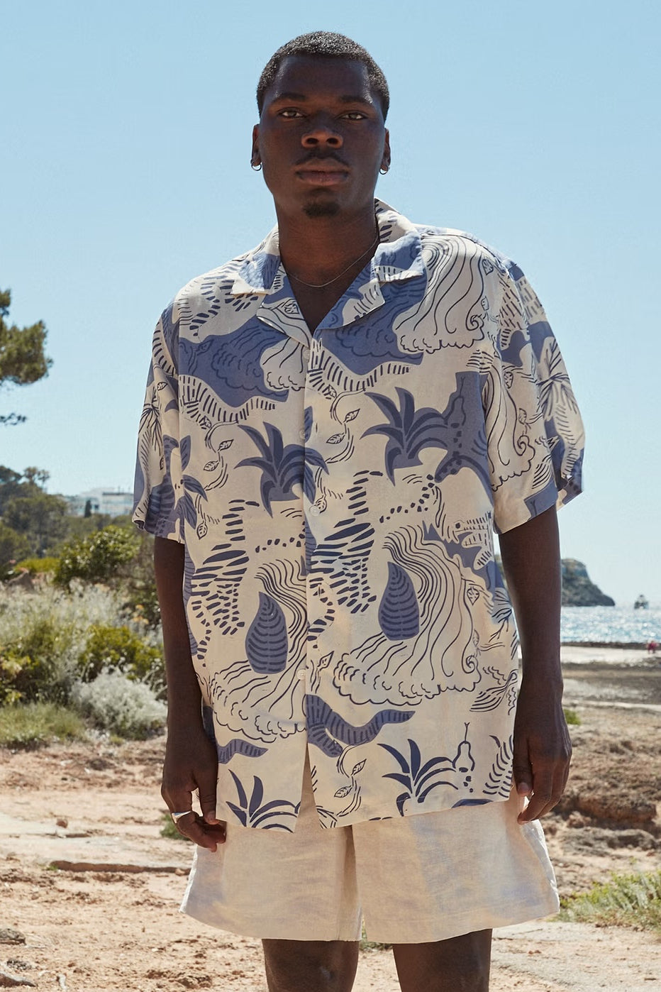OAS Company Mens Mystea Rocco Shirt in Blue & White, MENS SHIRTS, OAS Company, Elwood 101