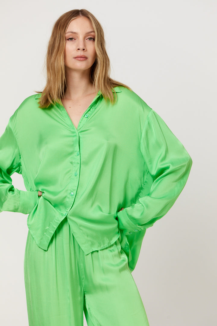 PIPPA Womens Sammi Shirt - Lime, WOMENS TOPS & SHIRTS, PIPPA, Elwood 101