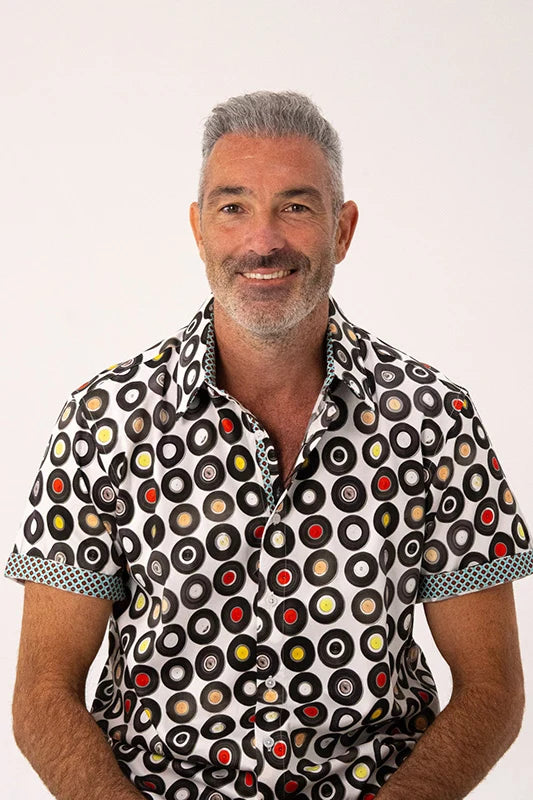 ROCK & ROLL RELIGION Mens Ashton Short Sleeve Shirt in White