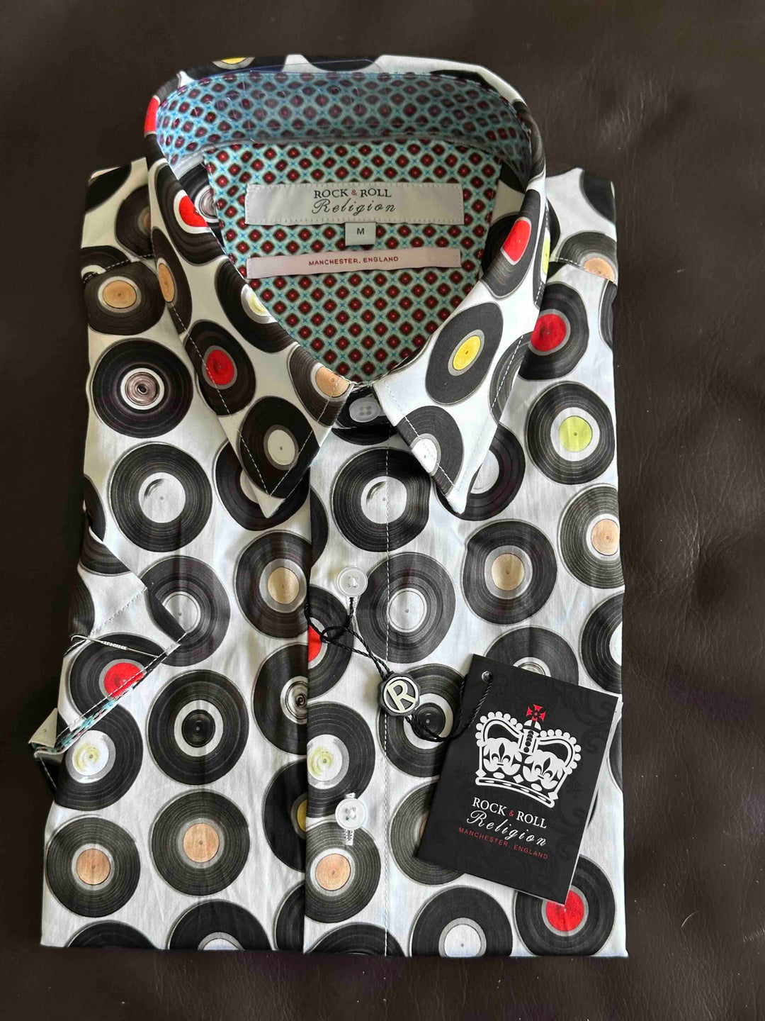 ROCK & ROLL RELIGION Mens Ashton Short Sleeve Shirt in White