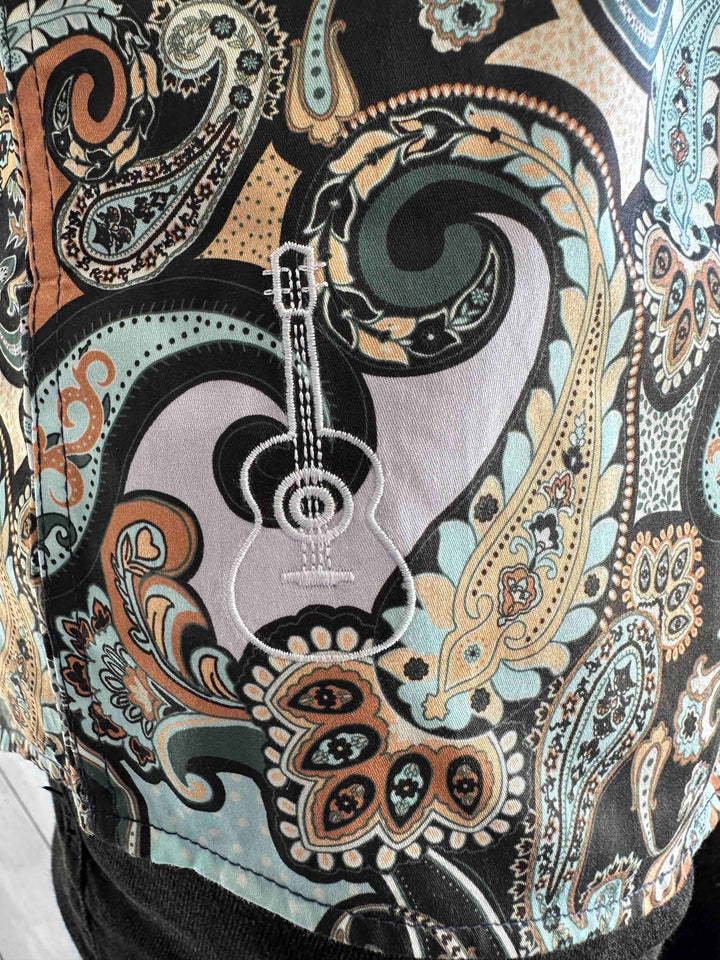 ROCK & ROLL RELIGION Mens Chedlie Long Sleeve Paisley Shirt in Multi, MENS SHIRTS, ROCK & ROLL RELIGION, Elwood 101