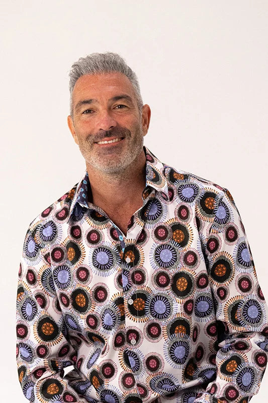 ROCK & ROLL RELIGION Mens Kearsley Long Sleeve Shirt in White