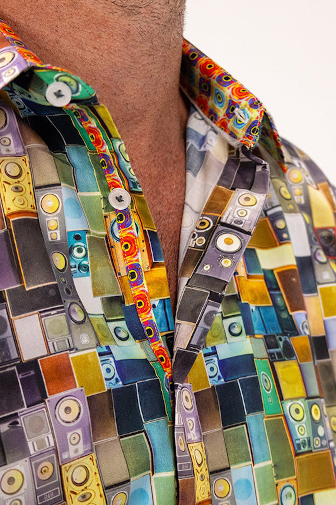 ROCK & ROLL RELIGION Mens Prestwich Short Sleeve Shirt in Multi