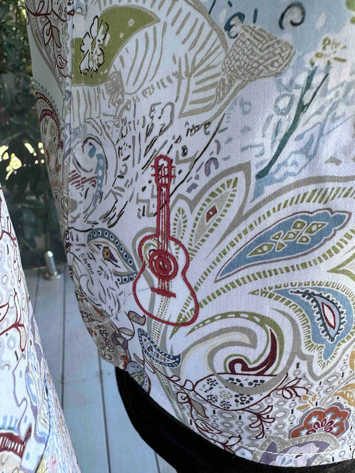 ROCK & ROLL RELIGION Mens Dukifield Long Sleeve Paisley Shirt in Ecru, MENS SHIRTS, ROCK & ROLL RELIGION, Elwood 101