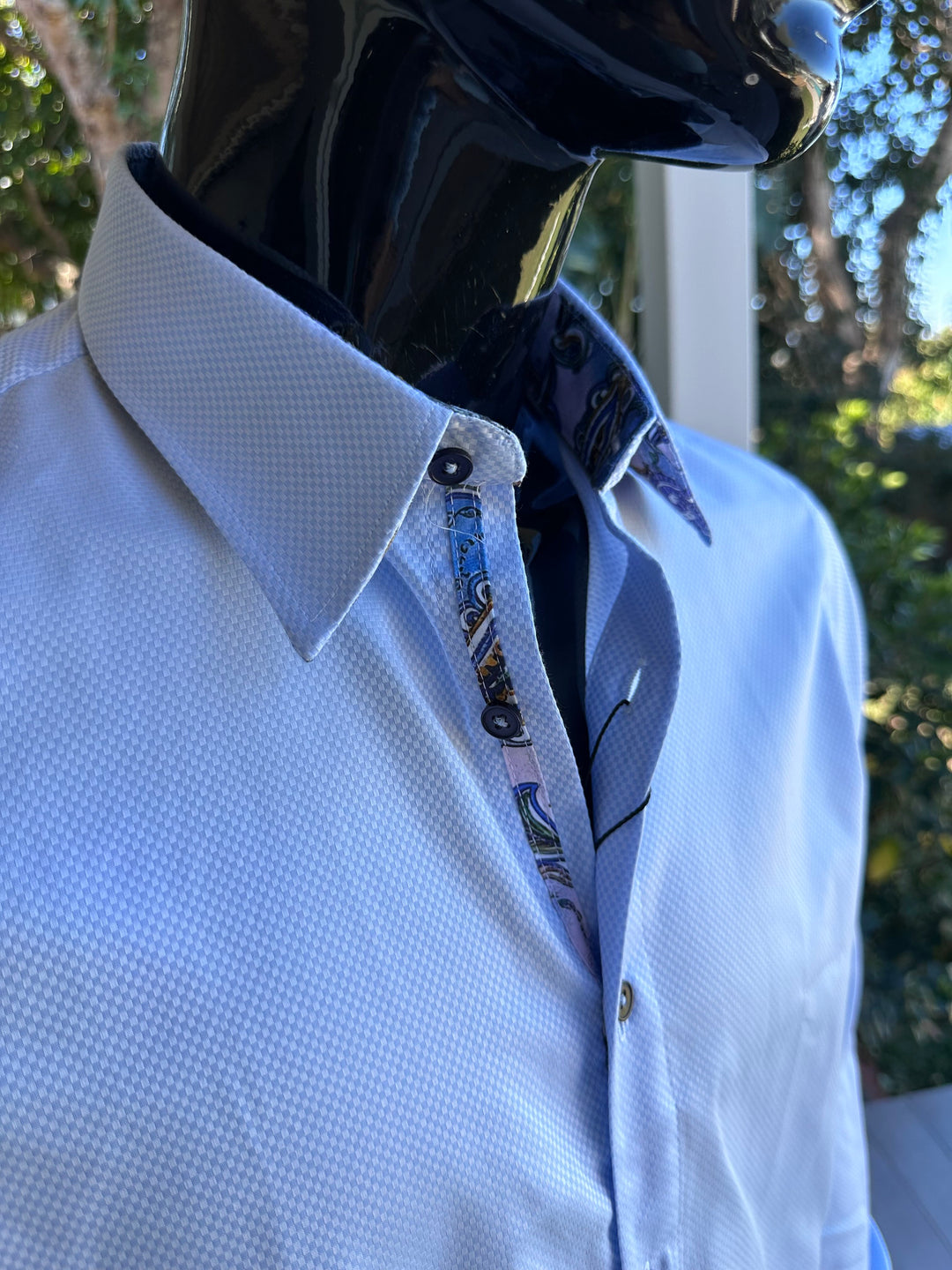 ROCK & ROLL RELIGION Mens Marple Long Sleeve Shirt in Sky Blue, MENS SHIRTS, ROCK & ROLL RELIGION, Elwood 101