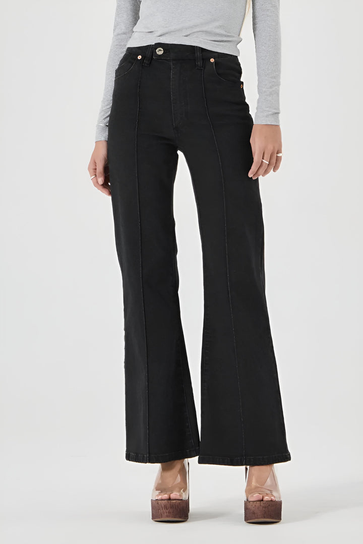 ROLLA'S Womens Eastcoast Flare Denim Jeans in Noir, WOMENS DENIM, ROLLA'S, Elwood 101
