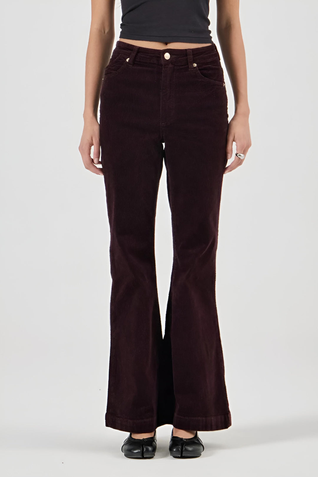 ROLLA'S Womens Eastcoast Flares in Dark Cherry Cord, WOMENS DENIM, ROLLA'S, Elwood 101