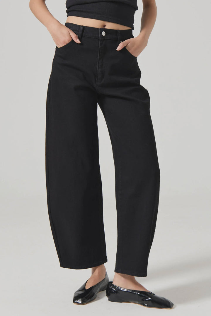 ROLLA'S Womens Gigi Barrel Jeans in Forever Black