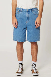 ROLLAS Mens Big Boss Denim Shorts Freshwater - Mid Blue, MENS SHORTS, ROLLAS, Elwood 101