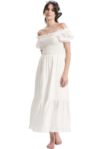 ROLLAS Womens Greta Lace Dress - White, WOMENS DRESSES, ROLLAS, Elwood 101