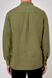 ROLLAS Mens Men At Work Long Sleeve Hemp Shirt - Olive, MENS SHIRTS, ROLLAS, Elwood 101