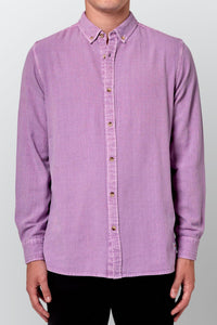 ROLLAS Mens Men At Work Long Sleeve Oxford Shirt - Purple Haze, MENS SHIRTS, ROLLAS, Elwood 101