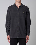 ROLLAS Mens Men at Work Tile Cord Shirt - Black, MENS SHIRTS, ROLLAS, Elwood 101