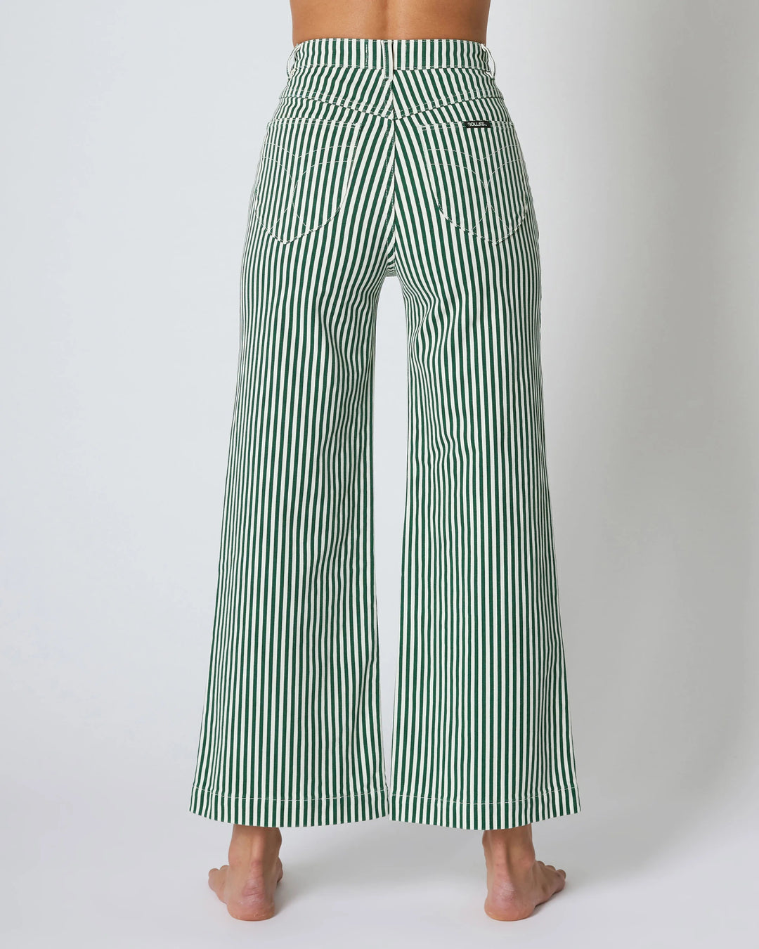ROLLAS Womens Sailor Jean Laura Stripe Basil, WOMENS DENIM, ROLLAS, Elwood 101