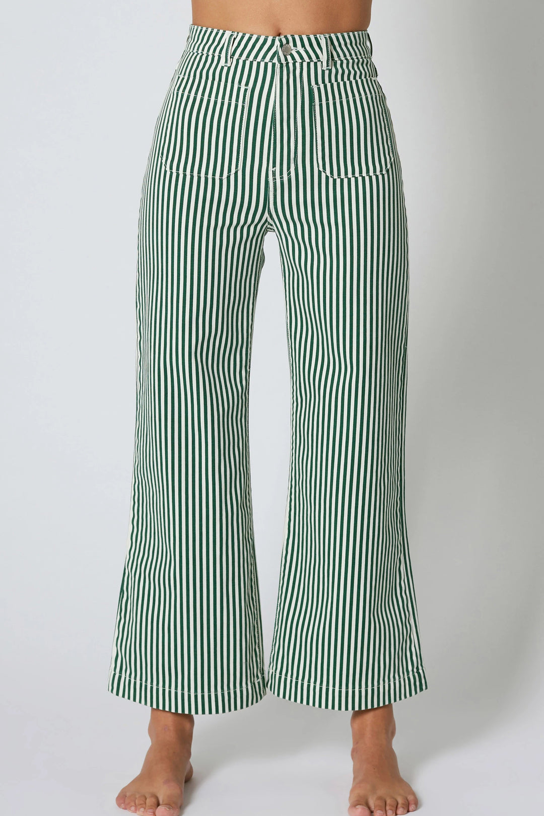 ROLLAS Womens Sailor Jean Laura Stripe Basil, WOMENS DENIM, ROLLAS, Elwood 101