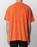 ROLLAS Mens Terry Stripe Tee Shirt - Orange, MENS TEE SHIRTS, ROLLAS, Elwood 101
