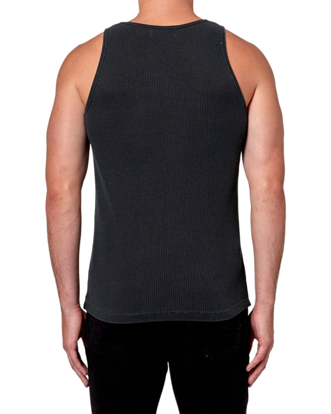 ROLLAS Mens Trade Waffle Tank - Sulphur Black, MENS TEE SHIRTS, ROLLAS, Elwood 101