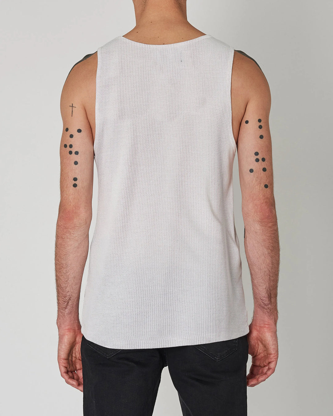 ROLLAS Mens Trade Waffle Tank - Vintage White, MENS TEE SHIRTS, ROLLAS, Elwood 101