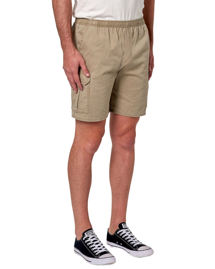ROLLAS Mens Tradie Cargo Short - Sand, MENS SHORTS, ROLLAS, Elwood 101