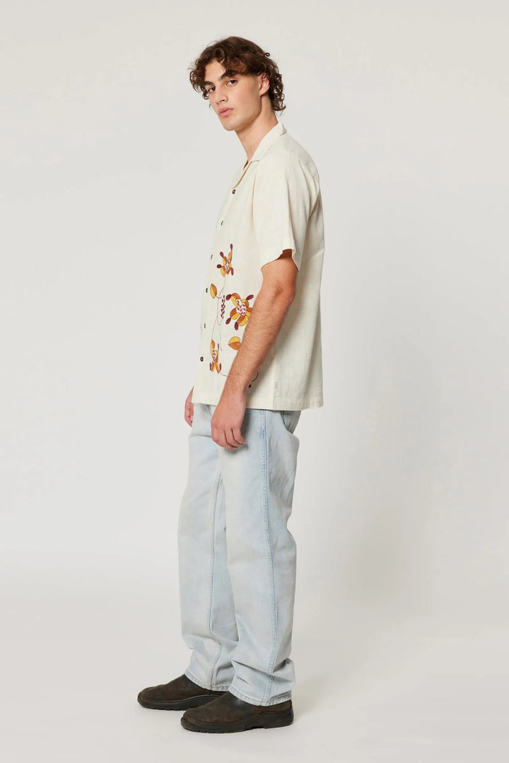 ROLLAS Mens Creeper Bowler Shirt - Vintage White, MENS SHIRTS, ROLLAS, Elwood 101