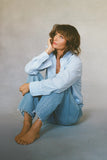 ROLLAS Womens Kate Baggy 90s Blue - Vintage Blue, WOMENS DENIM, ROLLAS, Elwood 101