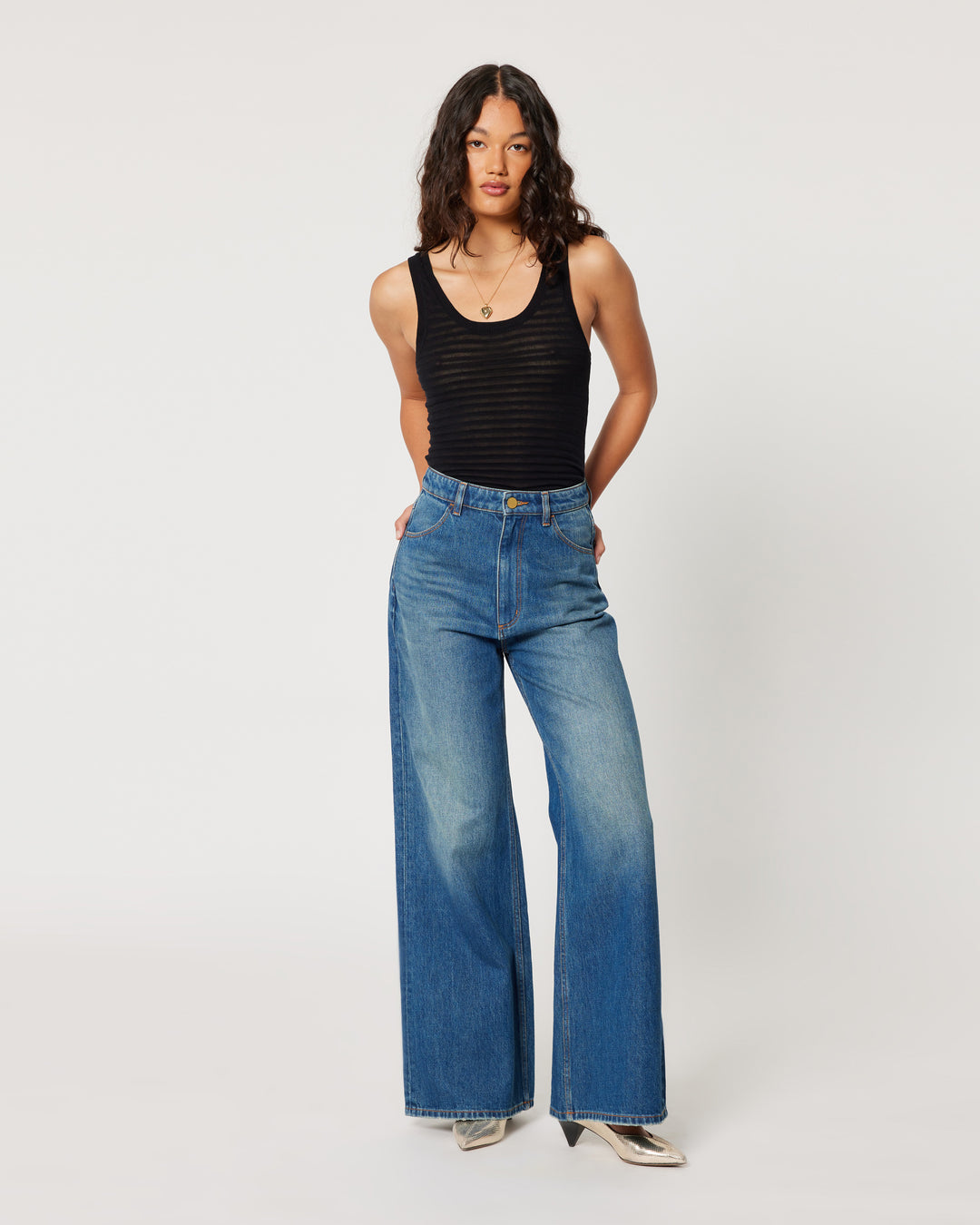 ROLLAS Womens Studio Flare Eclipse - Dark Vintage Blue, WOMENS DENIM, ROLLA'S, Elwood 101