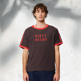 ROLLAS x ACDC Mens Dirty Deeds Ringer Tee - Washed Black, MENS TEE SHIRTS, ROLLAS, Elwood 101