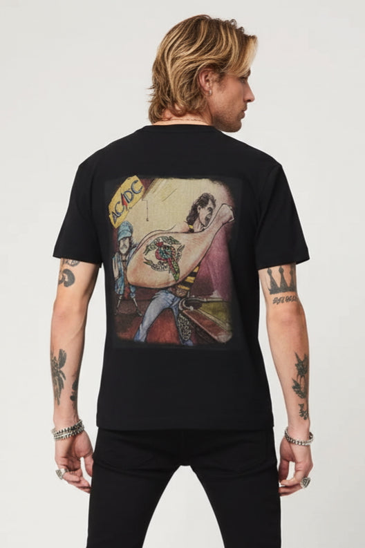 ROLLAS x ACDC Mens Lightning Logo Tee - Black, MENS TEE SHIRTS, ROLLAS, Elwood 101