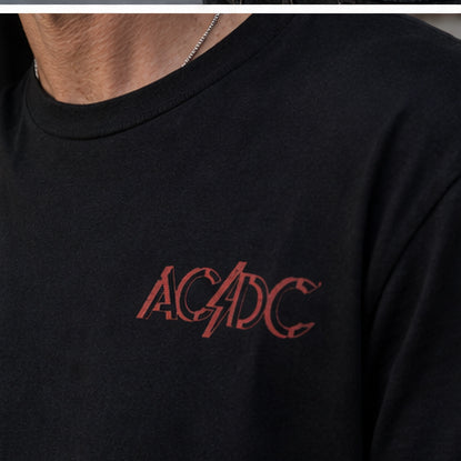 ROLLA'S x ACDC Mens Lightning Logo Tee in  Black