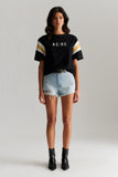 ROLLAS x ACDC Womens Sport Splice Tee - Washed Black, WOMENS TEES & TANKS, ROLLAS, Elwood 101