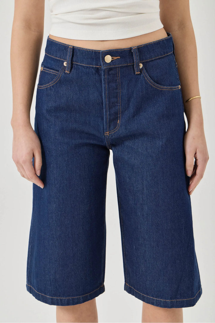 ROLLA'S Womens Charlotte Denim Culotte in Soho Blue