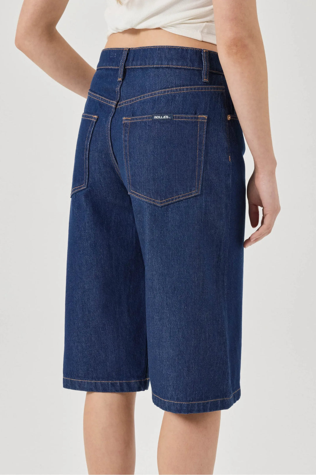 ROLLA'S Womens Charlotte Denim Culotte in Soho Blue